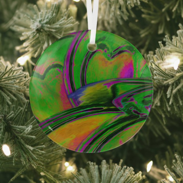 Grünes abstraktes Ornament  Aus Glas (InSitu)