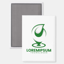 Grünes abstraktes Wassertröpfchen- und Globus-Logo