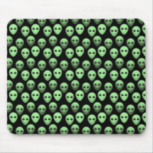Grünes alien Mousepad