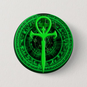 Grünes ankh button