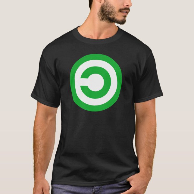 Grünes Anti-Copyright Copyleft public- T-Shirt (Vorderseite)