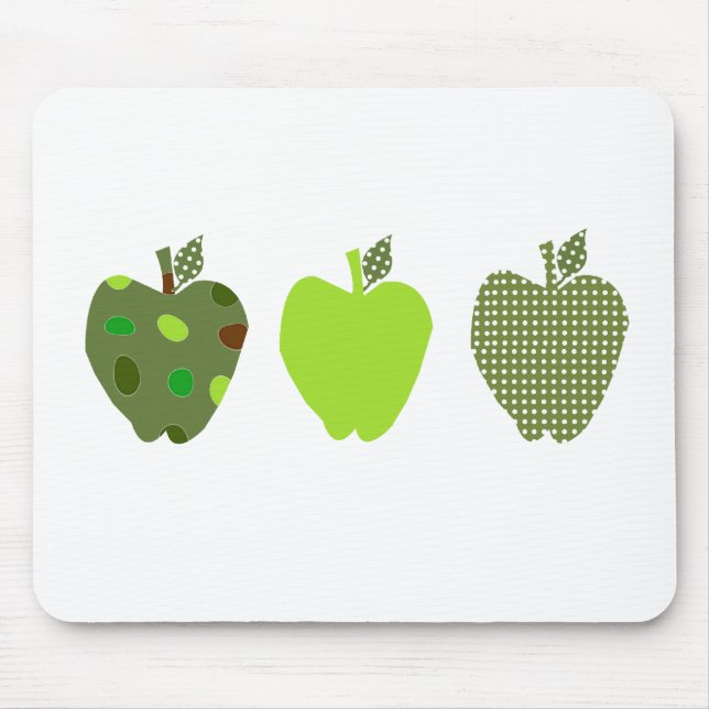 Grünes Apple Mousepad (Vorne)