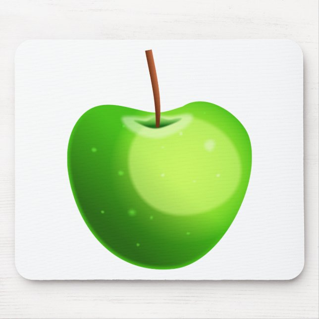 Grünes Apple Mousepad (Vorne)