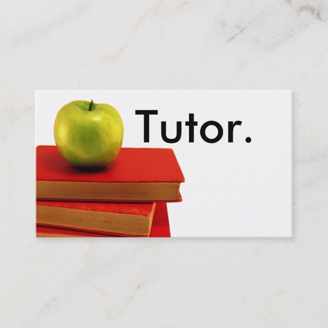 Grünes Apple u. Buch-Tutor Visitenkarte (Vorderseite)