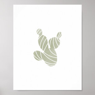 Grünes Aquarellposter Poster