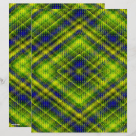 Grünes Argyle-Schreibpapier 2-seitige Seite