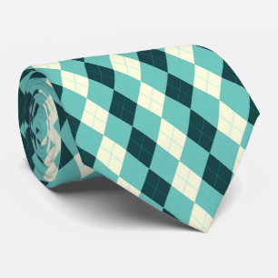 Grünes Argyle-Stil-Muster Krawatte