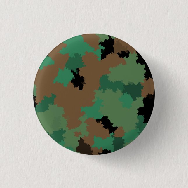 Grünes Armee-Dschungel-Tarnmuster-Design  Button (Vorderseite)