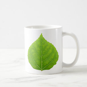 Grünes Aspen-Blatt #11 Tasse