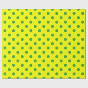 Grünes auf gelben Punkten Musterdesign Geschenkpapier