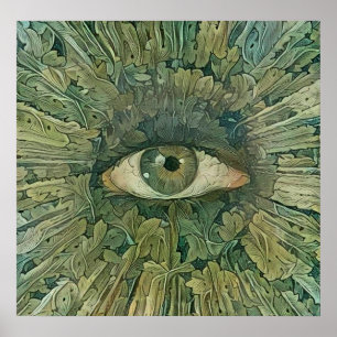 Grünes Auge der Natur Poster