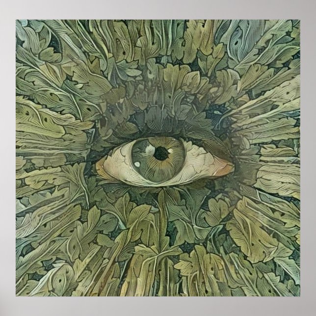 Grünes Auge der Natur Poster (Vorne)