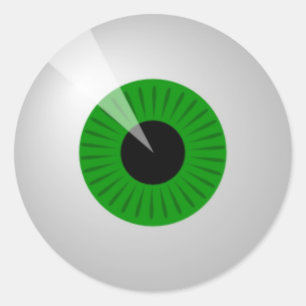Grünes Auge Runder Aufkleber