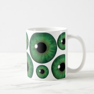Grünes Augen-Iris-coole kundenspezifische Tasse