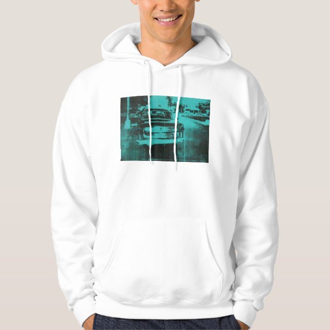 Grünes Auto Hoodie (Vorderseite)