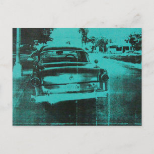 Grünes Auto Postkarte