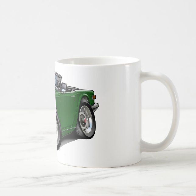 Grünes Auto Triumphs TR6 Tasse (Rechts)
