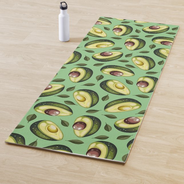 Grünes Avocado-Muster Grün Yogamatte (Beispiel)