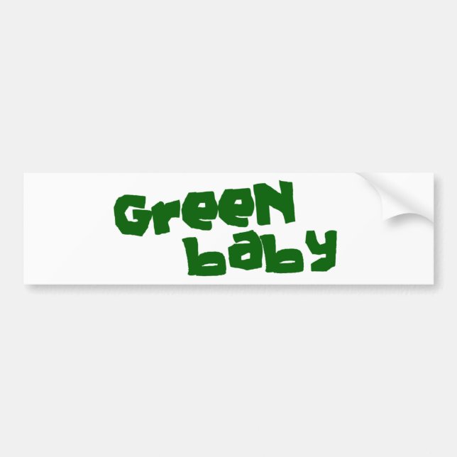 Grünes Baby Autoaufkleber (Vorne)