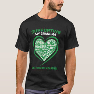 Grünes Band Oma Nierenerkrankung Bewusstsein Supp T-Shirt