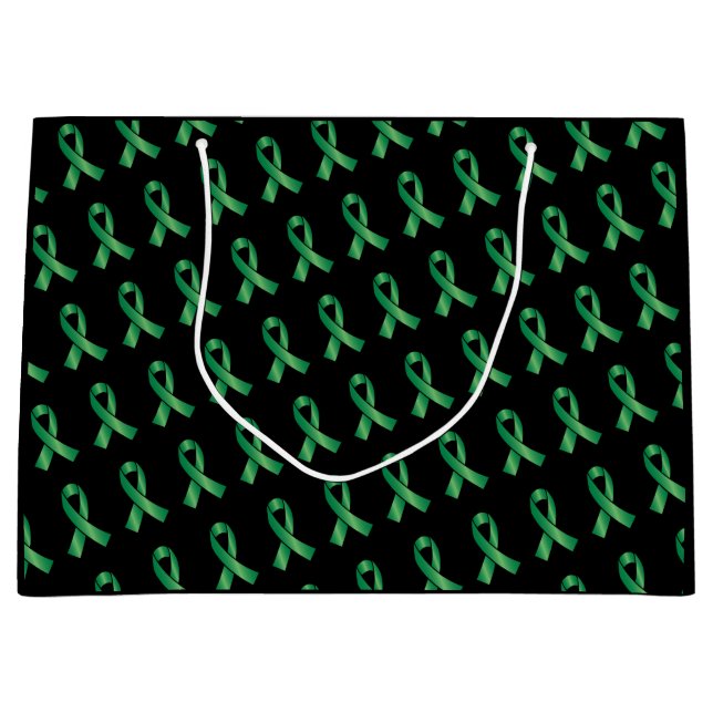 Grünes Band Transplantation Organspende Bewusstsei Große Geschenktüte (Vorderseite)