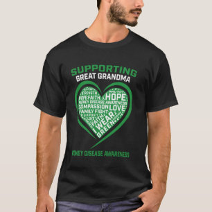 Grünes Band Ur-Uroma Nierenerkrankung Bewusstsein T-Shirt