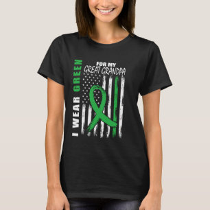 Grünes Band Urgroßvater Nierenerkrankung Bewusstse T-Shirt