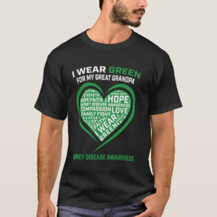 Grünes Band Urgroßvater Nierenerkrankung Bewusstse T-Shirt