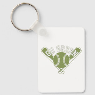 Grünes Baseball-Design Schlüsselanhänger