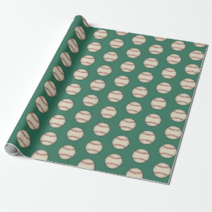 Grünes Baseball-Geschenkpapier  Geschenkpapier