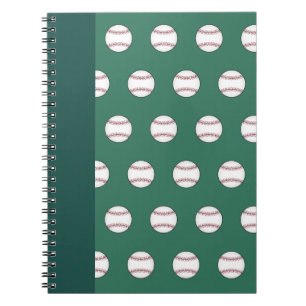 Grünes Baseball Notizbuch Notizblock