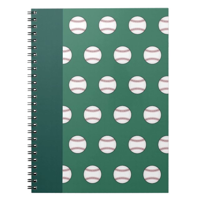 Grünes Baseball Notizbuch  Notizblock (Vorderseite)