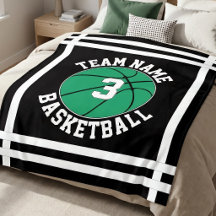 Grünes Basketball-Team Name und Spielernummer Spor
