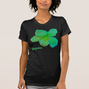 Grünes Begonia individuell anpassbares T-Shirt