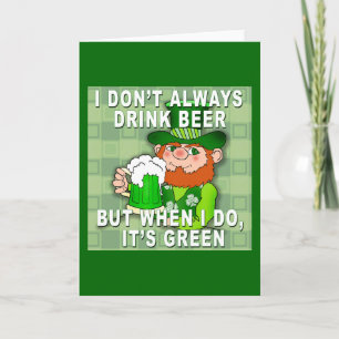 Grünes Bier für Meme Tag St. Patricks Spaß Karte