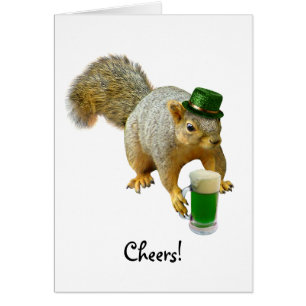 Grünes Bier-irische Eichhörnchen-Karte