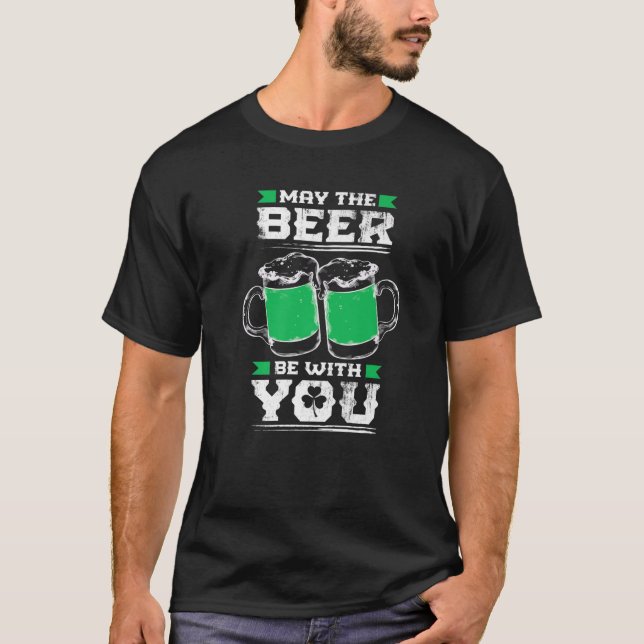 Grünes Bier, irischer Drink, Funny St Patricks Day T-Shirt (Vorderseite)