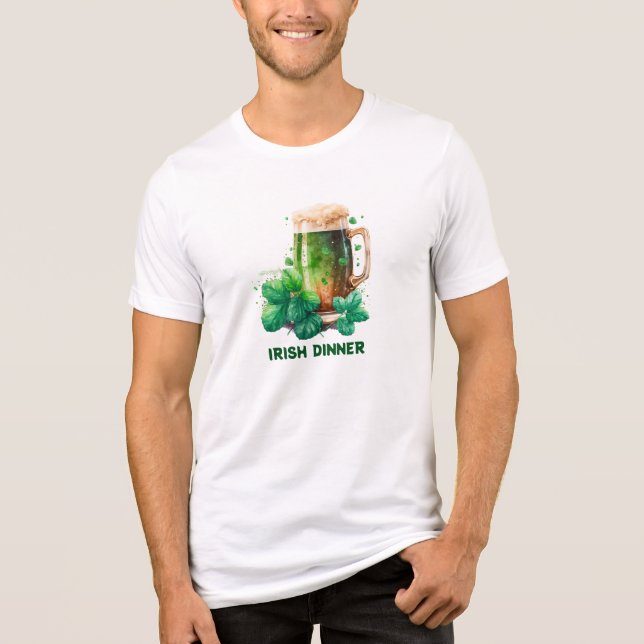 Grünes Bier Tri-Blend Shirt (Vorderseite)