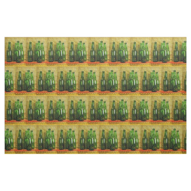 Grünes Bierflasche-Gewebe Stoff (Fat Quarter (45,7 x 55,9 cm))