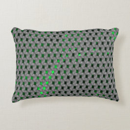 Grünes Bild unter grauen Plaques, längliches Quadr Dekokissen