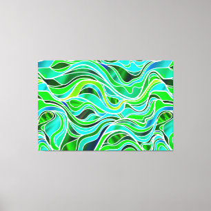 Grünes Bio Hartglas Abstrakt Leinwanddruck