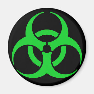 Grünes Biogefährdungssymbol Magnet