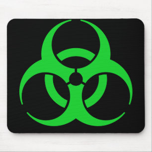 Grünes Biogefährdungssymbol Mousepad