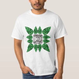 Grünes Birnenmuster T-Shirt