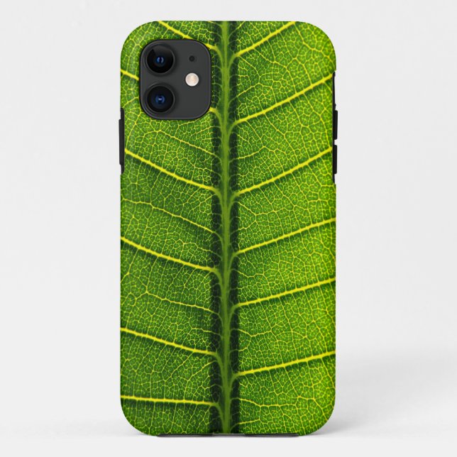 Grünes Blatt Case-Mate iPhone Hülle (Rückseite)