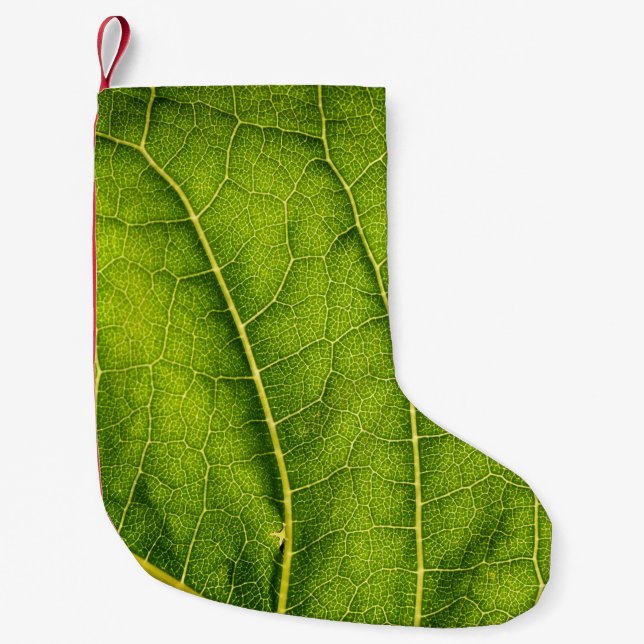 Grünes Blatt Kleiner Weihnachtsstrumpf (Vorderseite)