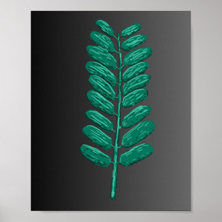 grünes Blatt Poster