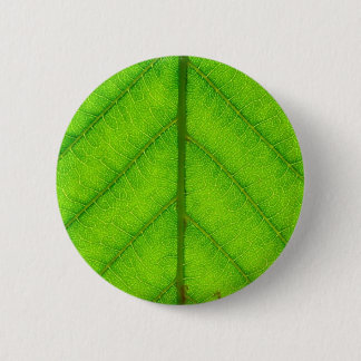 Grünes Blatt-runder Knopf Button