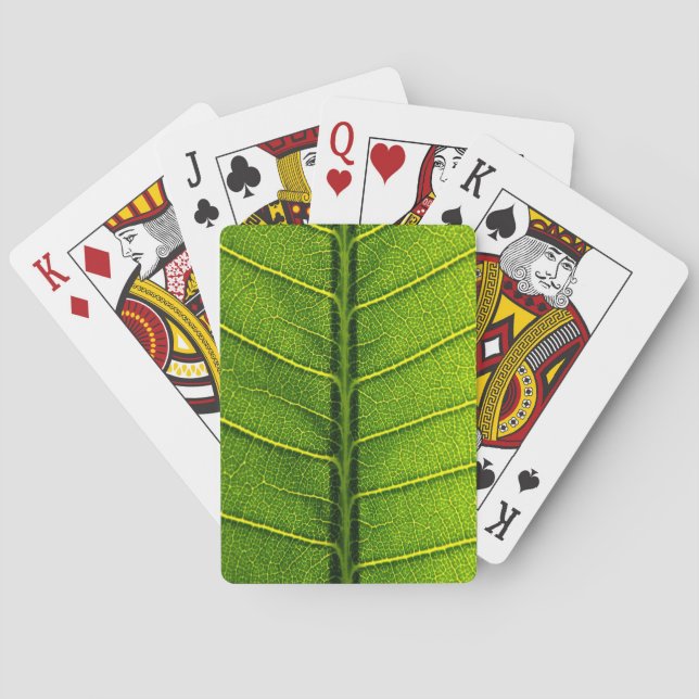 Grünes Blatt Spielkarten (Rückseite)