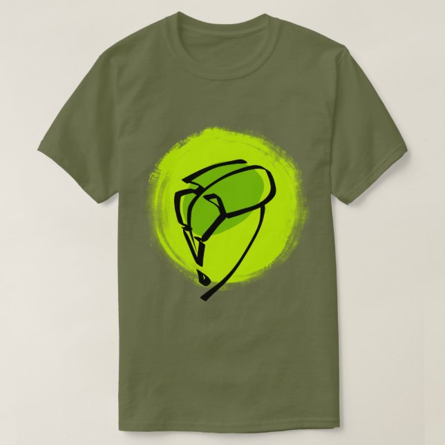 Grünes Blatt T-Shirt (Design vorne)